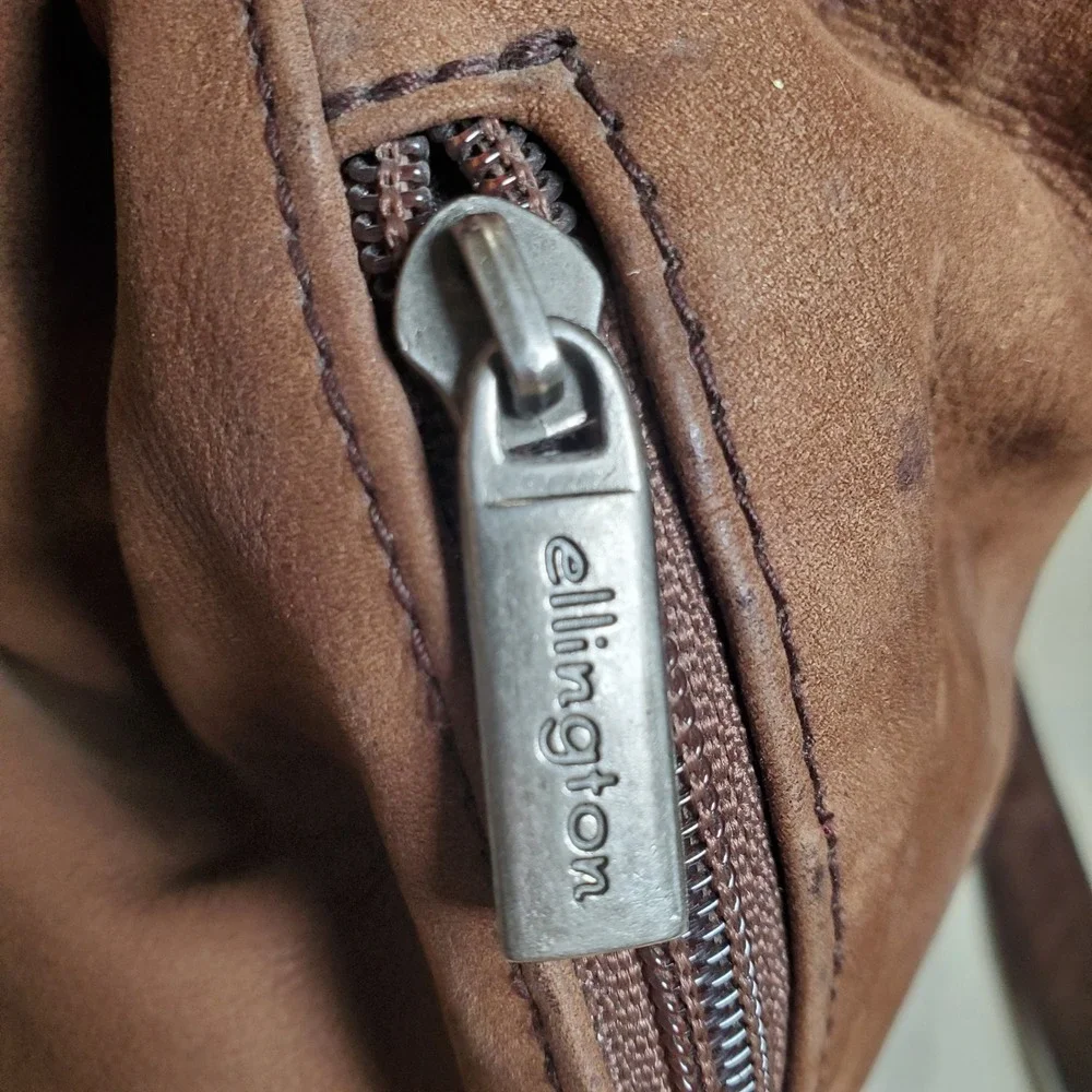 Ellington Leather Goods Suede and Leather Backpack Brown Tan Vintage Style